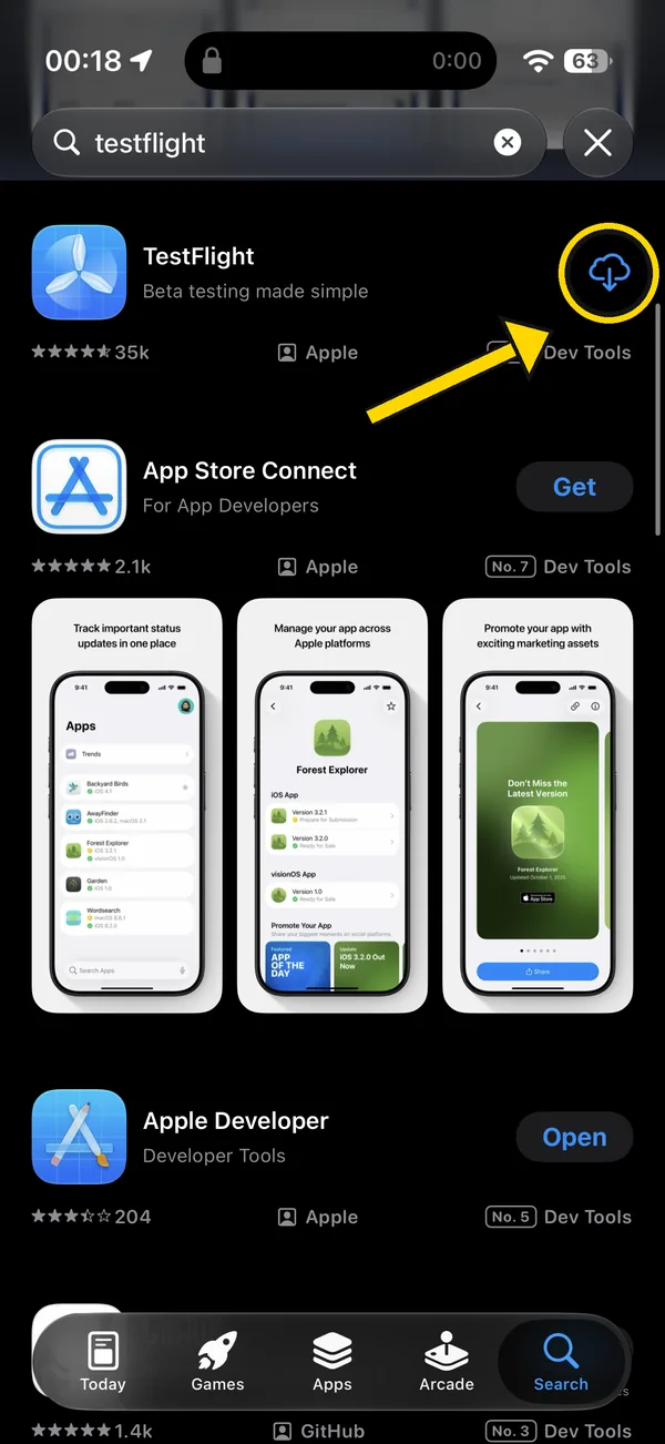 TestFlight on the App Store